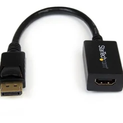 Startech Displayport Adapter DP++ Displayport Stecker auf HDMI-Buchse Schwarz mit Arretierung