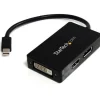 Startech Displayport Adapter All-in-One Mini Displayport Stecker auf Displayport + HDMI + DVI-D 24+1 Buchse Schwarz