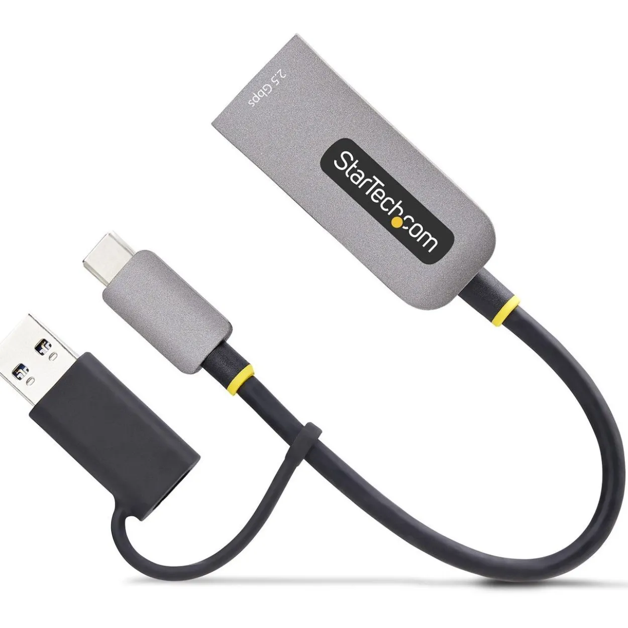 StarTech 2.5GbE USB-C to Ethernet Adapter with USB-A Converter - Netzwerkadapter - USB-C 3.2 Gen 1 / Thunderbolt 3 - 10M/100M/1G/2,5 Gigabit