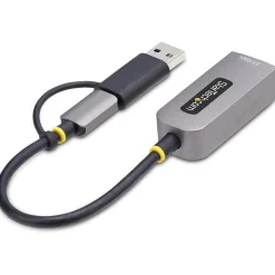 StarTech 2.5GbE USB-C to Ethernet Adapter with USB-A Converter - Netzwerkadapter - USB-C 3.2 Gen 1 / Thunderbolt 3 - 10M/100M/1G/2,5 Gigabit
