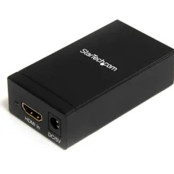 Startech HDMI Adapter aktiv HDMI-Buchse auf DisplayPort Buchse Schwarz mit Netzteil