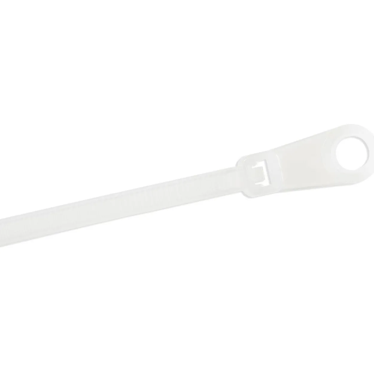 Startech Kabelbinder mit Befestigungsöse - 152x3mm selbstsichernde Kabelbinder mit Öse Nylon 66 UL weiss 100 Stück