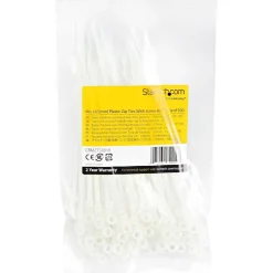 Startech Kabelbinder mit Befestigungsöse - 152x3mm selbstsichernde Kabelbinder mit Öse Nylon 66 UL weiss 100 Stück