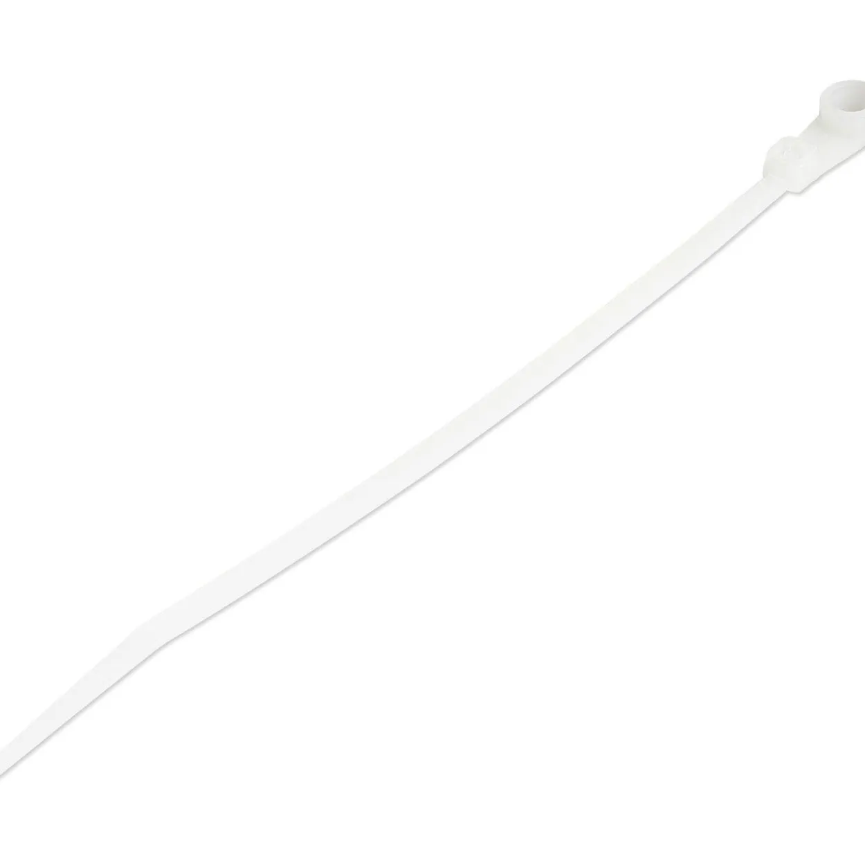Startech Kabelbinder mit Befestigungsöse - 152x3mm selbstsichernde Kabelbinder mit Öse Nylon 66 UL weiss 100 Stück