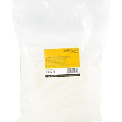 Startech Kabelbinder 203x4mm selbstsichernde Nylon-Kabelbinder mit gebogener Spitze 94V-2/UL weiss 1000 Stück