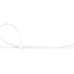 Startech Kabelbinder 203x4mm selbstsichernde Nylon-Kabelbinder mit gebogener Spitze 94V-2/UL weiss 100 Stück