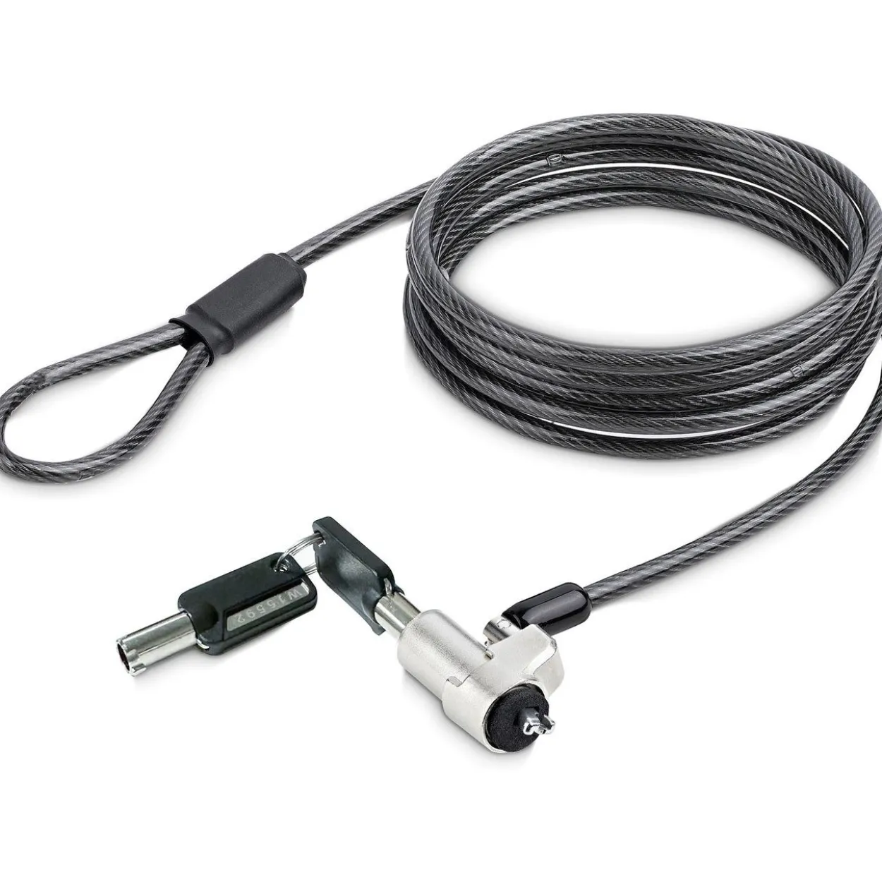 StarTech Laptop cable lock 6Ft Compatible With Noble Wedge; Laptop Cable Lock, 6Ft (2m), Anti-Theft Keyed Lock, Security Cable Lock For Dell