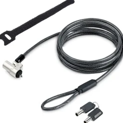 StarTech Laptop cable lock 6Ft Compatible With Noble Wedge; Laptop Cable Lock, 6Ft (2m), Anti-Theft Keyed Lock, Security Cable Lock For Dell