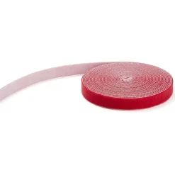 Startech 30,4m Klettkabelbinder - Rolle - Wiederverwendbar, rot