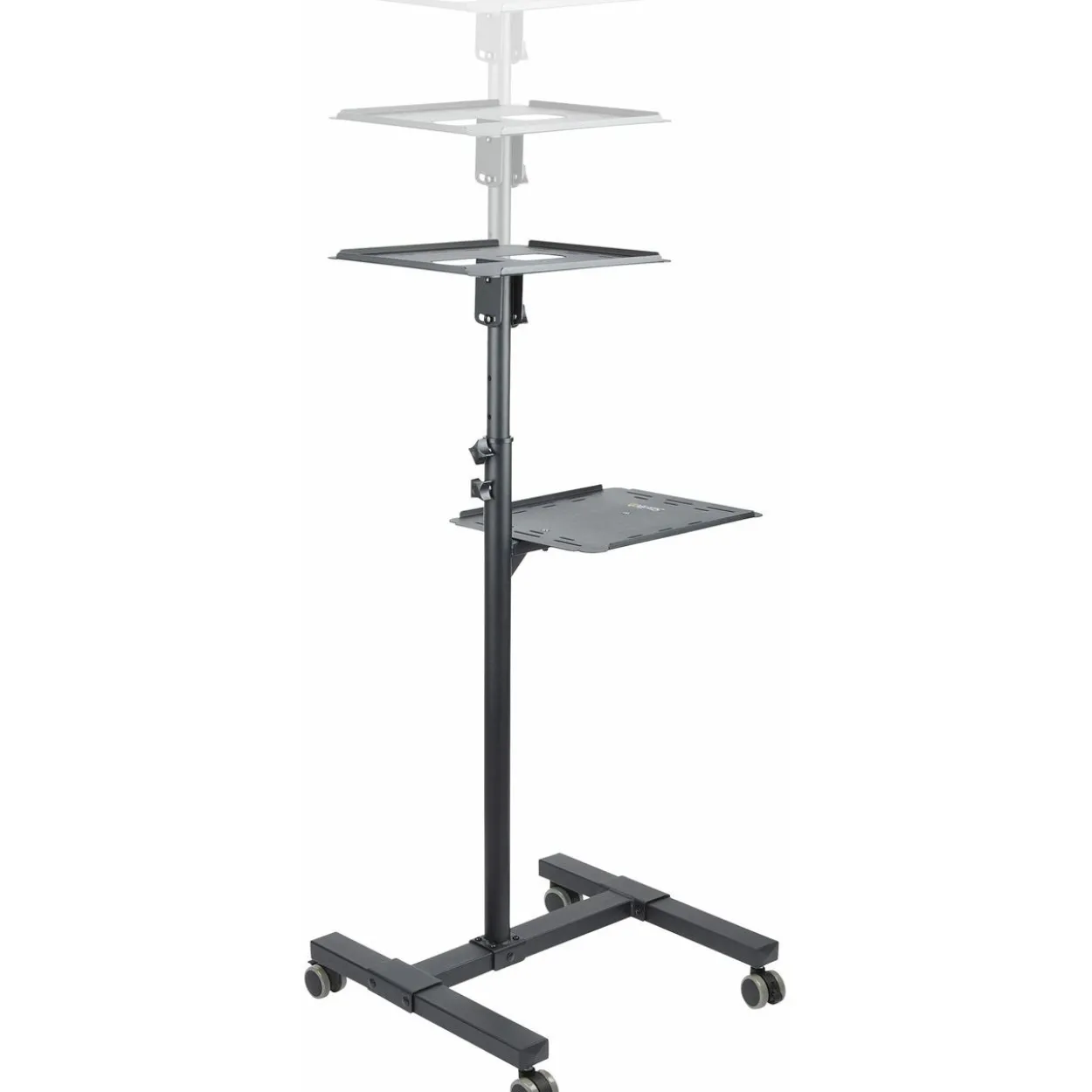 Startech Mobile Projektor und Laptopständer - 2 Regale für jeweils 10 kg - höhenverstellbar mit feststellbaren Rädern