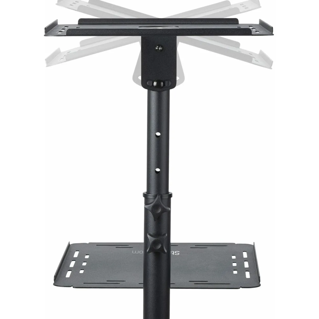 Startech Mobile Projektor und Laptopständer - 2 Regale für jeweils 10 kg - höhenverstellbar mit feststellbaren Rädern