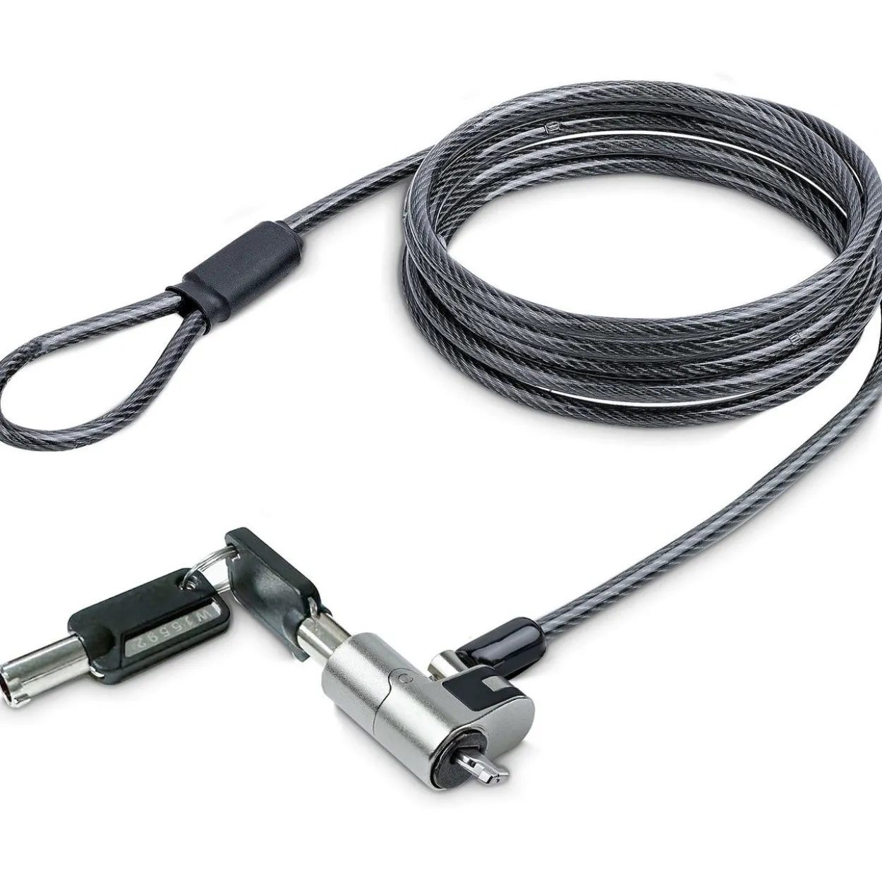 StarTech Nano Laptop Cable Lock, 6ft (2m), Anti-Theft Keyed Lock, Security Cable Locks Nano Slot Computers, For HP EliteBook/Lenovo ThinkPad