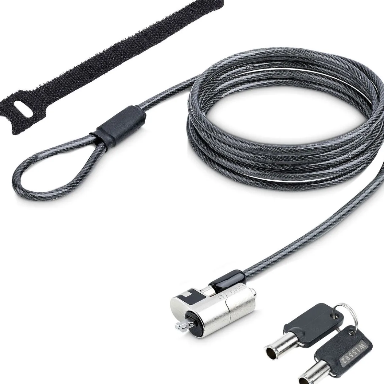 StarTech Nano Laptop Cable Lock, 6ft (2m), Anti-Theft Keyed Lock, Security Cable Locks Nano Slot Computers, For HP EliteBook/Lenovo ThinkPad