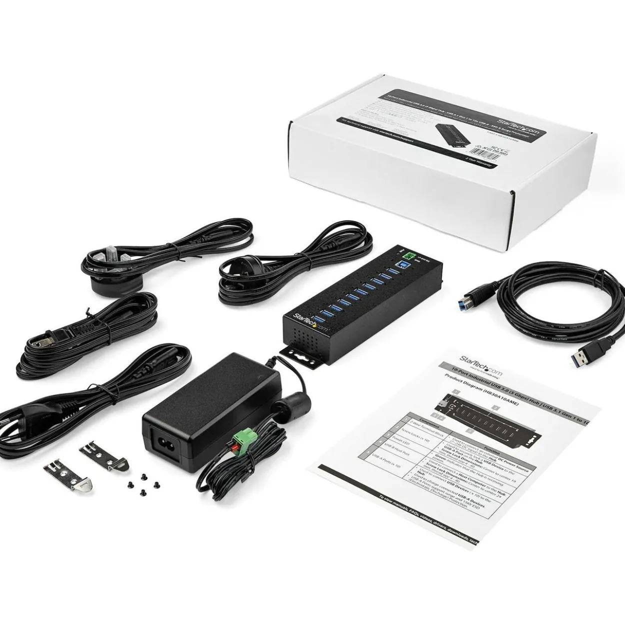 Startech 10PT IND. USB3 HUB