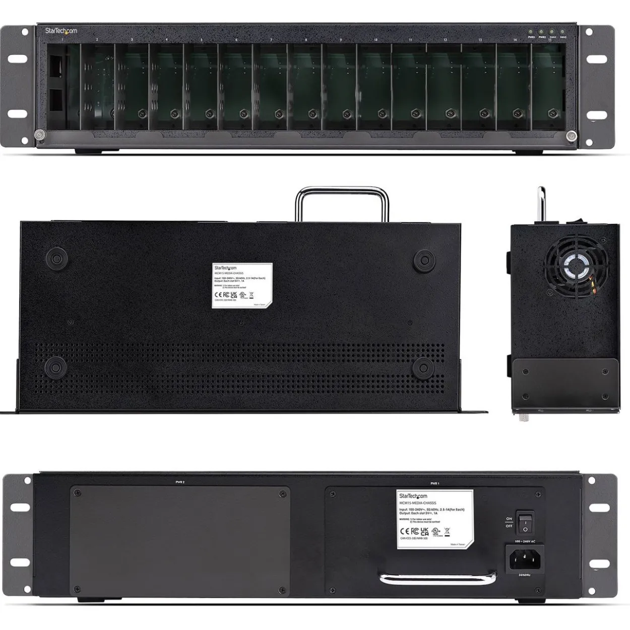 STARTECH 15-SLOT MEDIA CHASSIS TAA