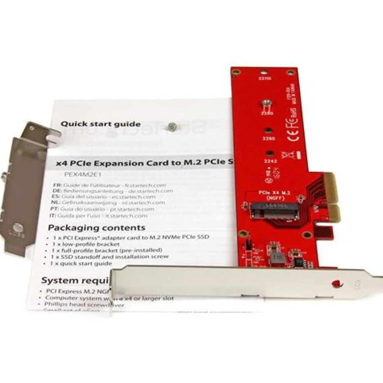 StarTech x4 PCI Express to M.2 PCIe SSD Adapter (PEX4M2E1)