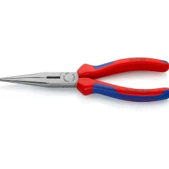 Storchschnabelzange L.200mm pol. flach-rd. lang KNIPEX m.2Komp.-Hüllen