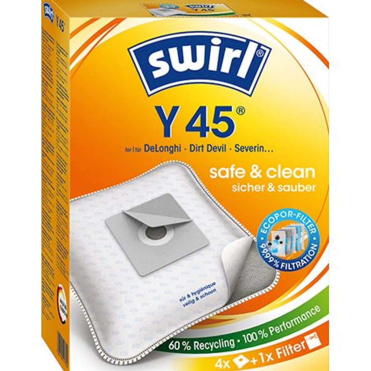 swirl 4 MicroPor® Plus Y 45 Staubsaugerbeutel