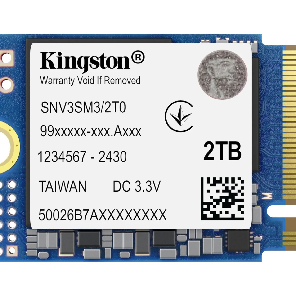 2TB Kingston NV3 M.2 2230 PCIe 4.0 x4 3D NAND (SNV3SM3/2T0)