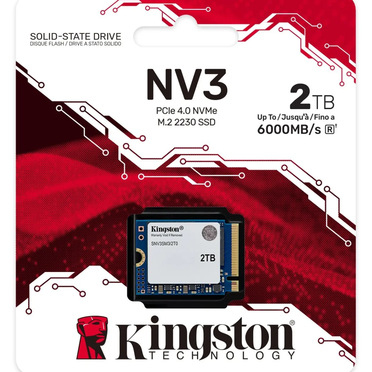 2TB Kingston NV3 M.2 2230 PCIe 4.0 x4 3D NAND (SNV3SM3/2T0)