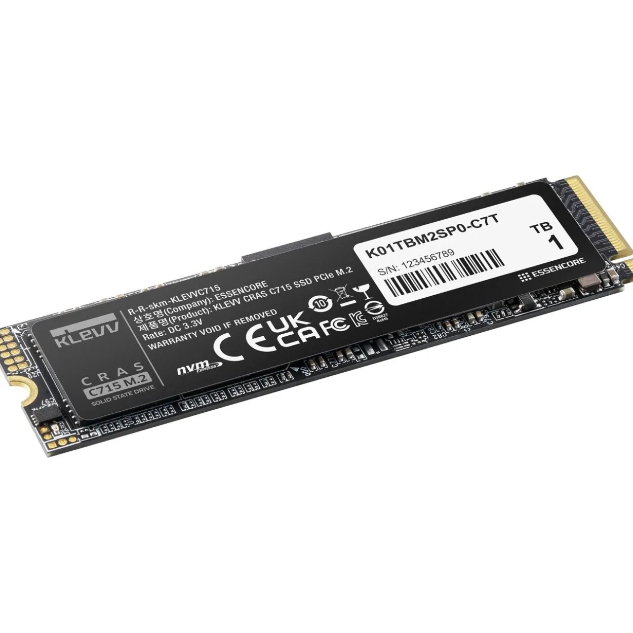1TB Klevv Cras C715 M.2 2280 PCIe 3.0 x4 NVMe