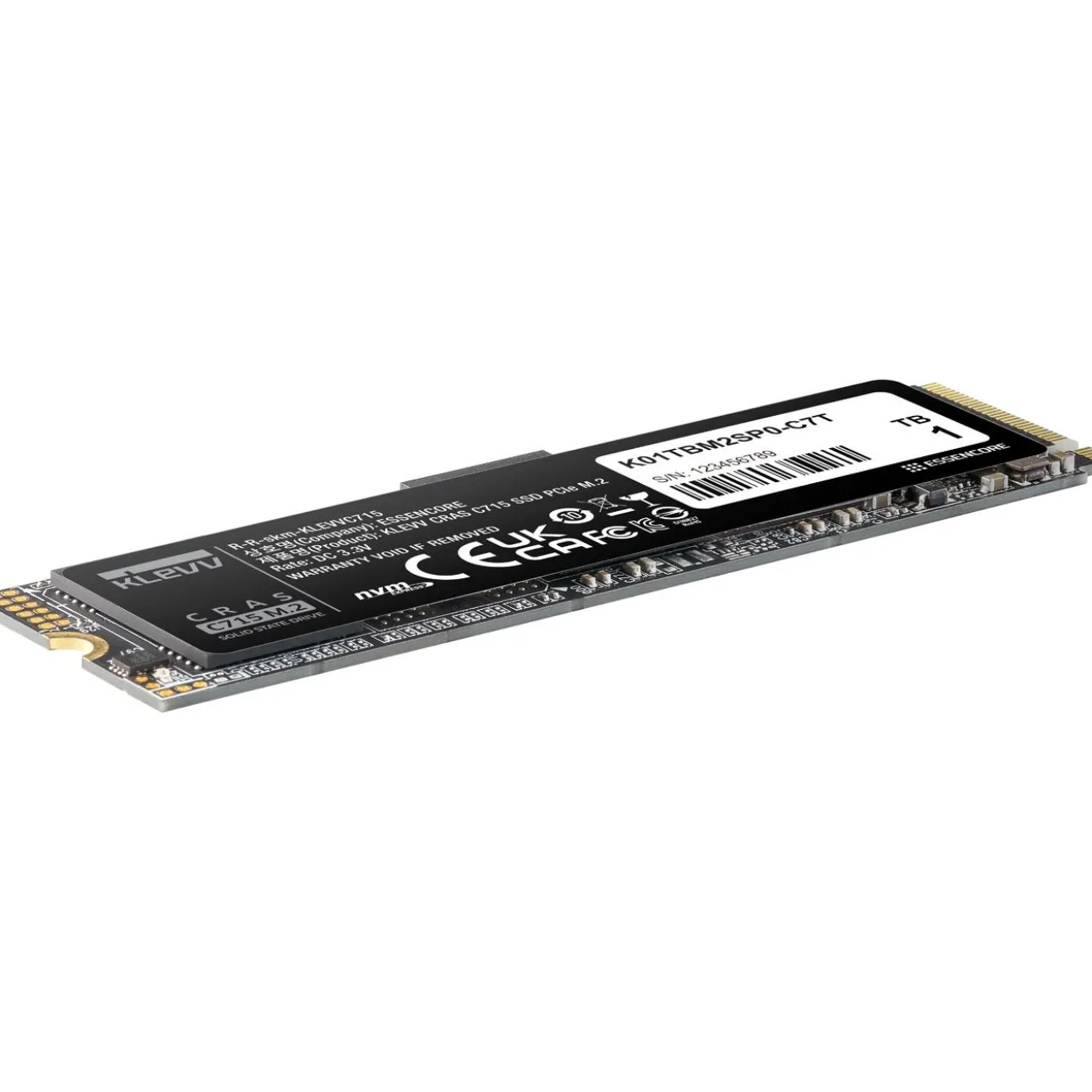 1TB Klevv Cras C715 M.2 2280 PCIe 3.0 x4 NVMe