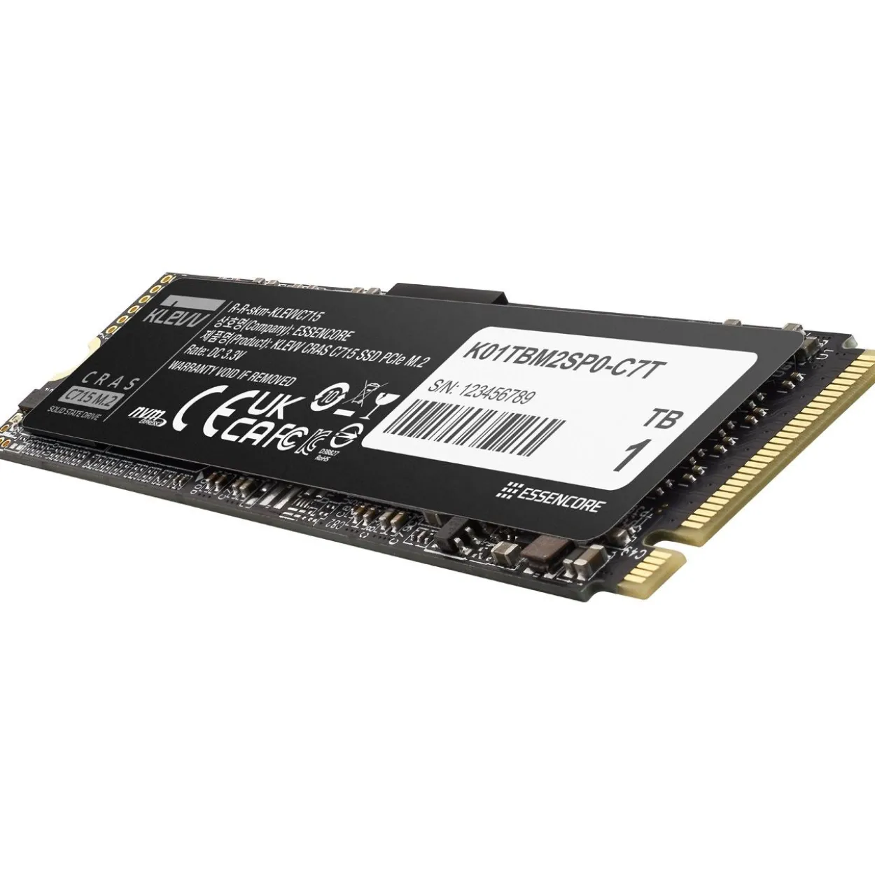 1TB Klevv Cras C715 M.2 2280 PCIe 3.0 x4 NVMe