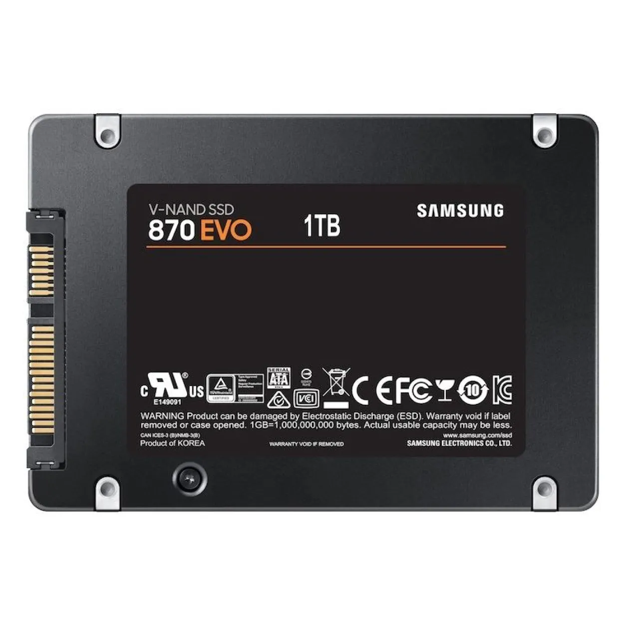 1TB Samsung 870 EVO 2.5" (6.4cm) SATA 6Gb/s 3D-NAND TLC (MZ-77E1T0B/EU)