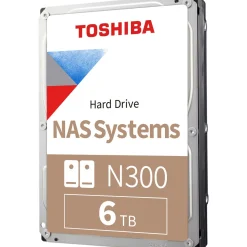 6TB Toshiba N300 NAS Systems HDWG460EZSTA 256MB 3.5" (8.9cm) SATA 6Gb/s