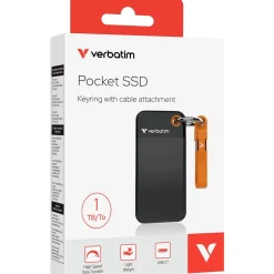 1TB Verbatim Pocket schwarz/orange Extern USB 3.2 (Typ-C) (32193)
