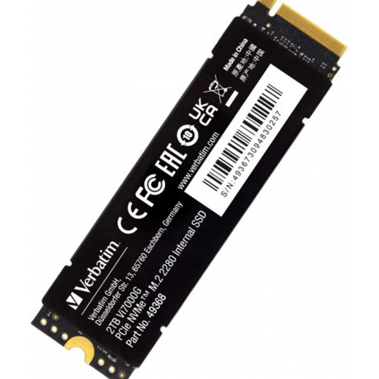 2TB Verbatim Vi7000G M.2 2280 PCIe 4.0 x4 3D-NAND TLC (49368)