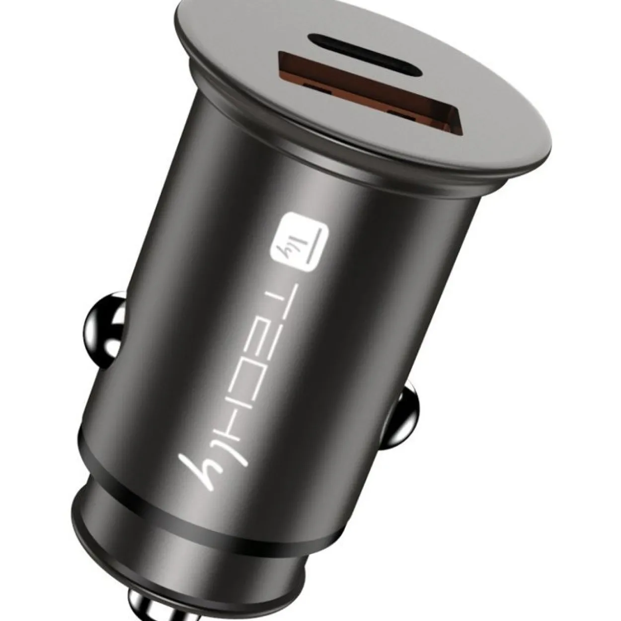 Techly Autoladegerät 5V 2p USB A USBC 38W