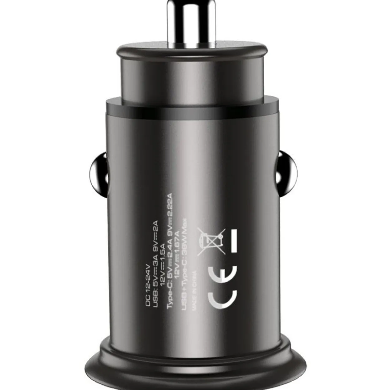 Techly Autoladegerät 5V 2p USB A USBC 38W