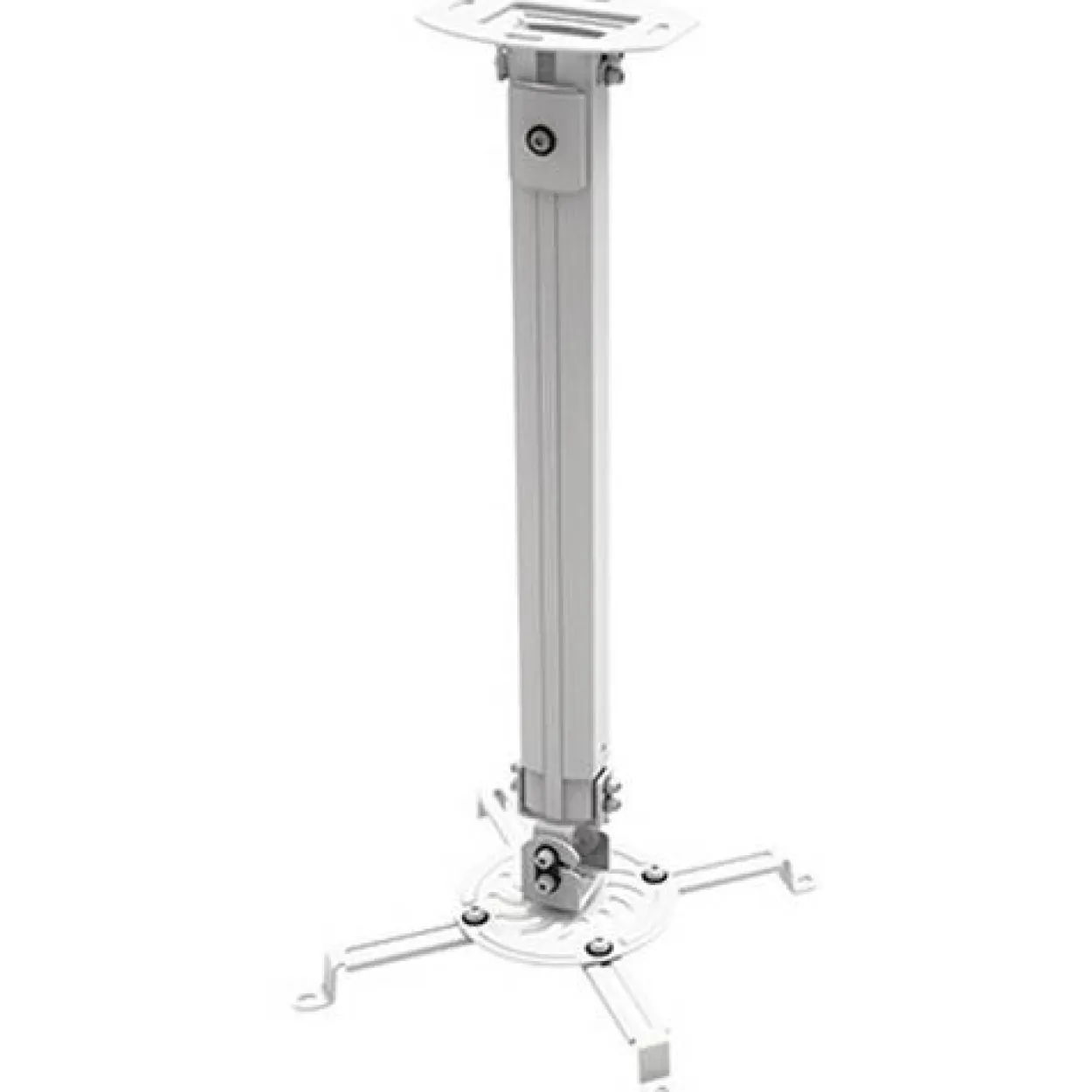 Techly Deckenhalterung ausziehbar, 54-90cm, silber