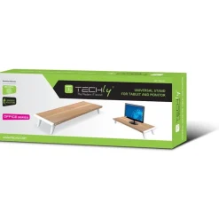 Techly Monitorständer Riser, Naturholz