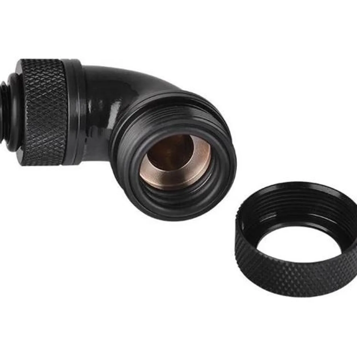 Thermaltake Pacific G1/4 PETG Tube 90-Degree compression-16mm OD - Black