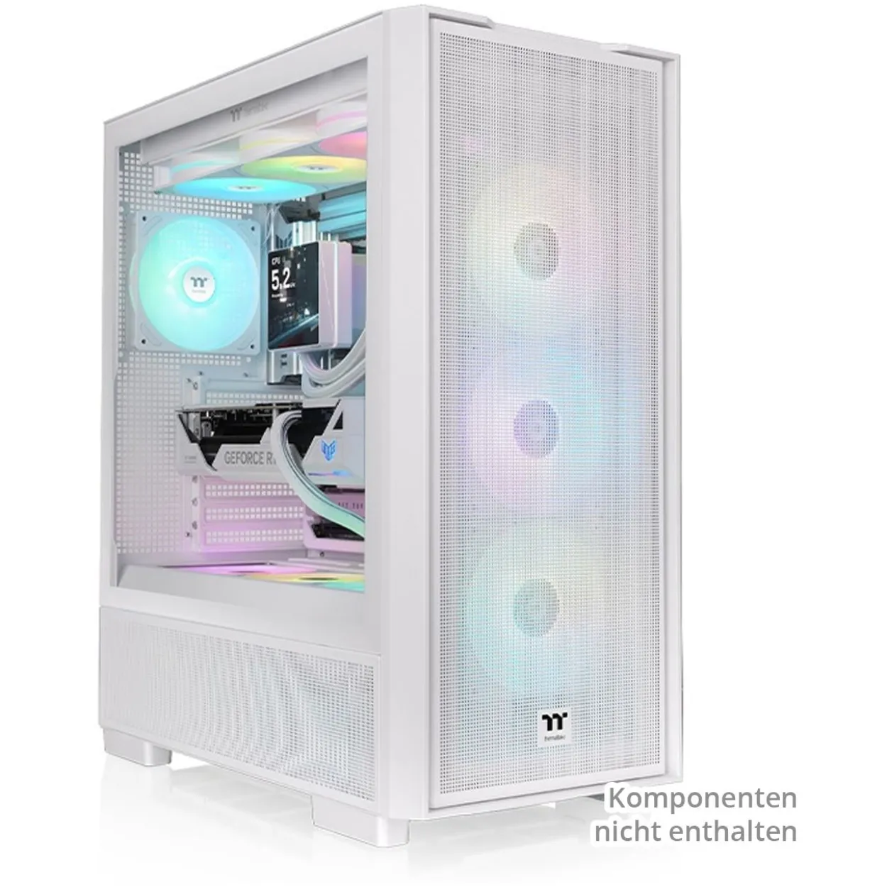 Thermaltake S380 TG ARGB Snow Midi Tower ohne Netzteil weiss
