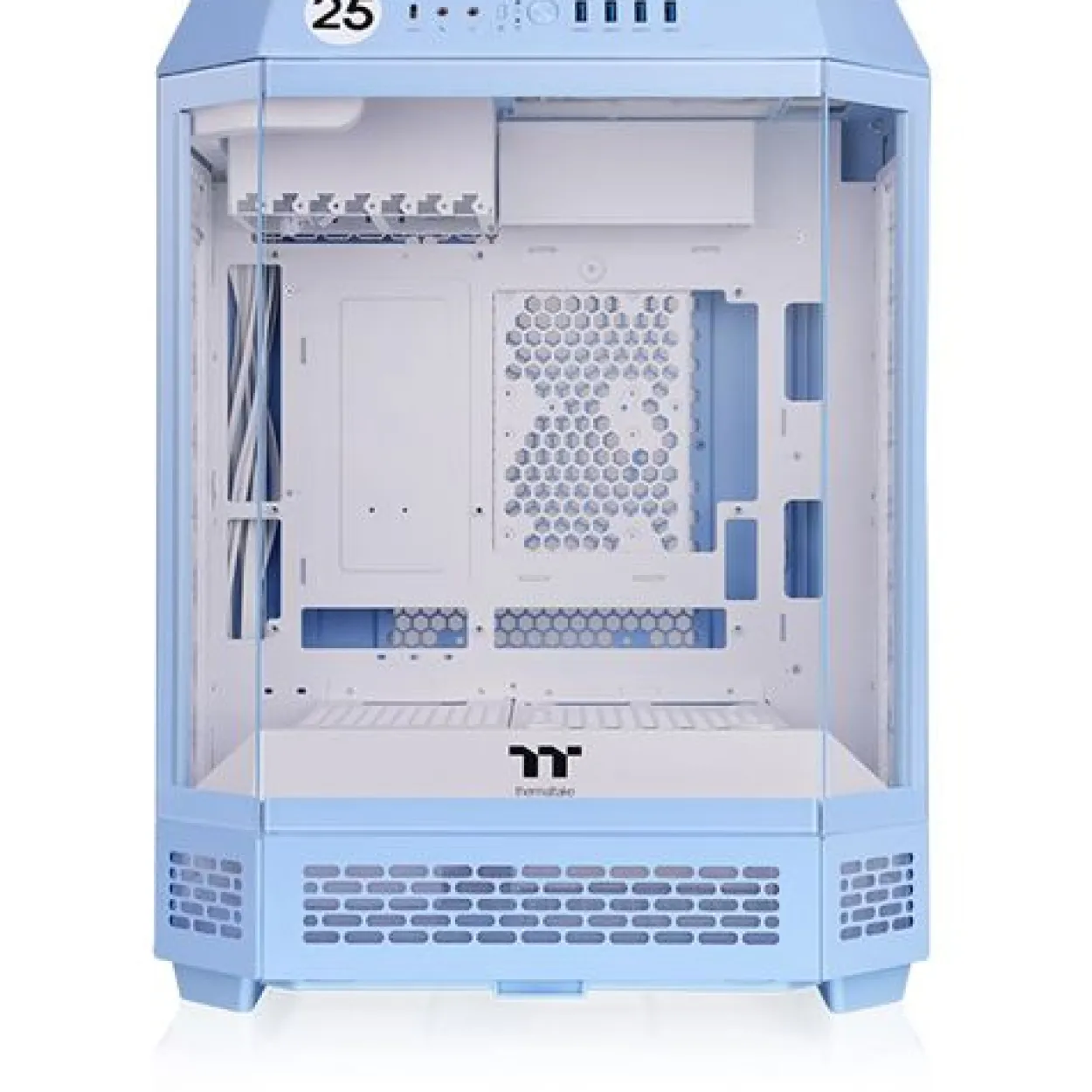 Thermaltake The Tower 600 Hydrangea Blue Midi Tower ohne Netzteil weiss/blau