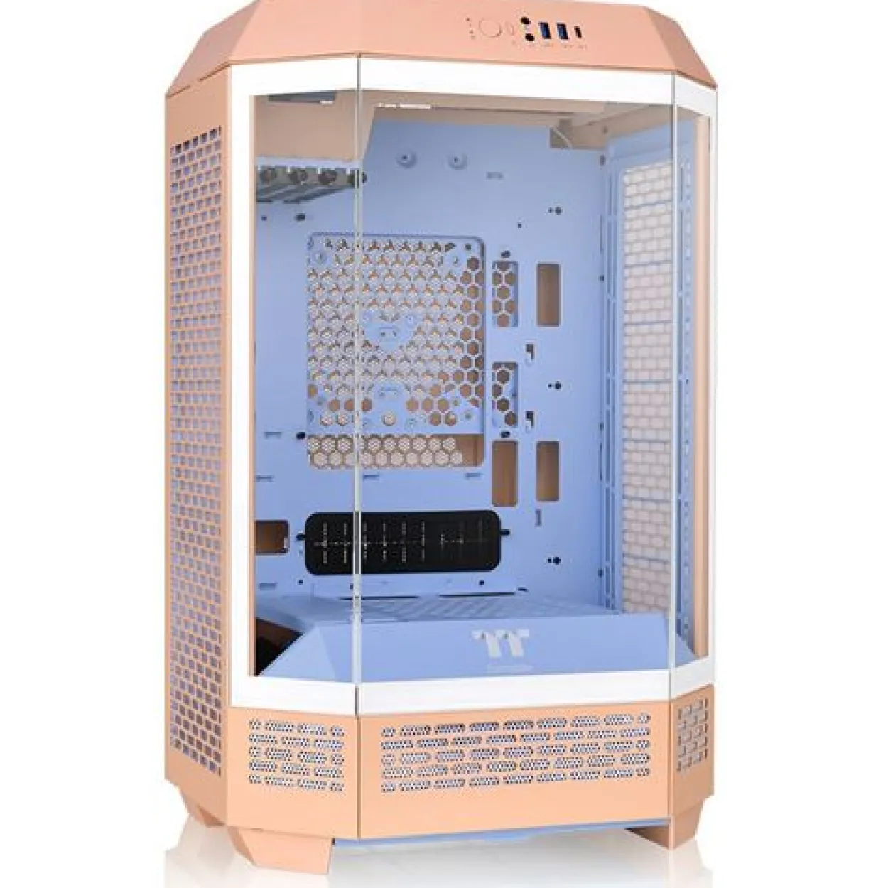 Thermaltake The Tower 300 Peach Fuzz Mini Tower ohne Netzteil beige/blau