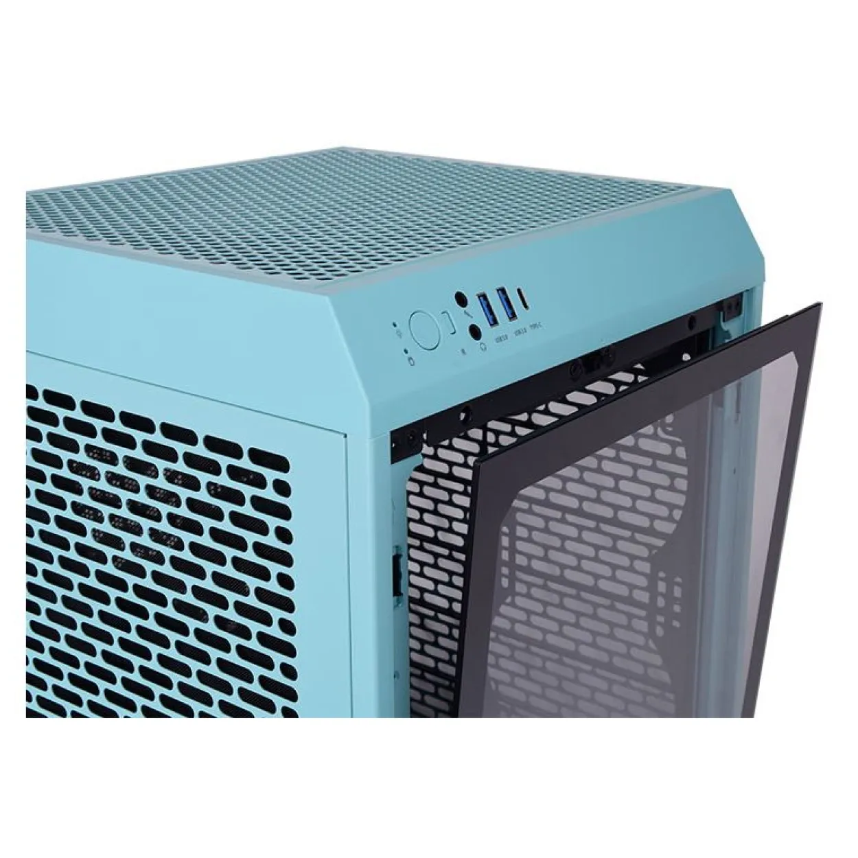 Thermaltake The Tower 200 Turquoise ITX Tower ohne Netzteil türkis