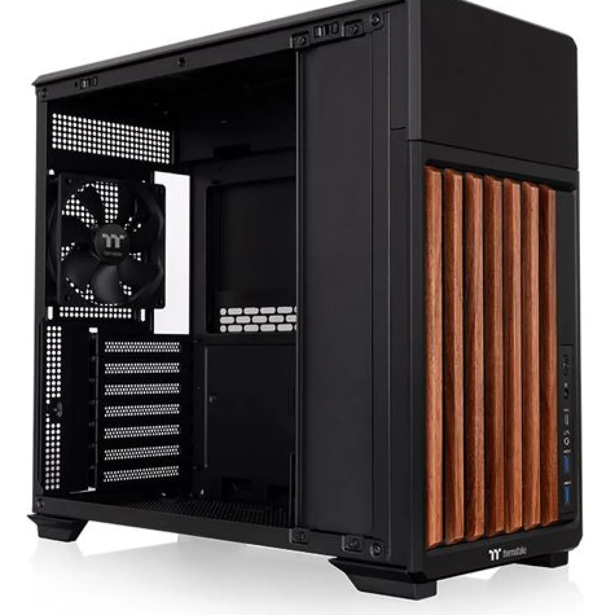 Thermaltake TR300 WS Midi Tower ohne Netzteil schwarz/braun