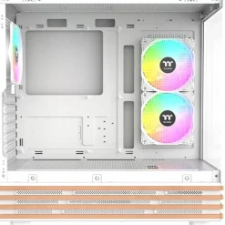 Thermaltake View 270 Plus WS ARGB Snow Midi Tower ohne Netzteil weiss/braun