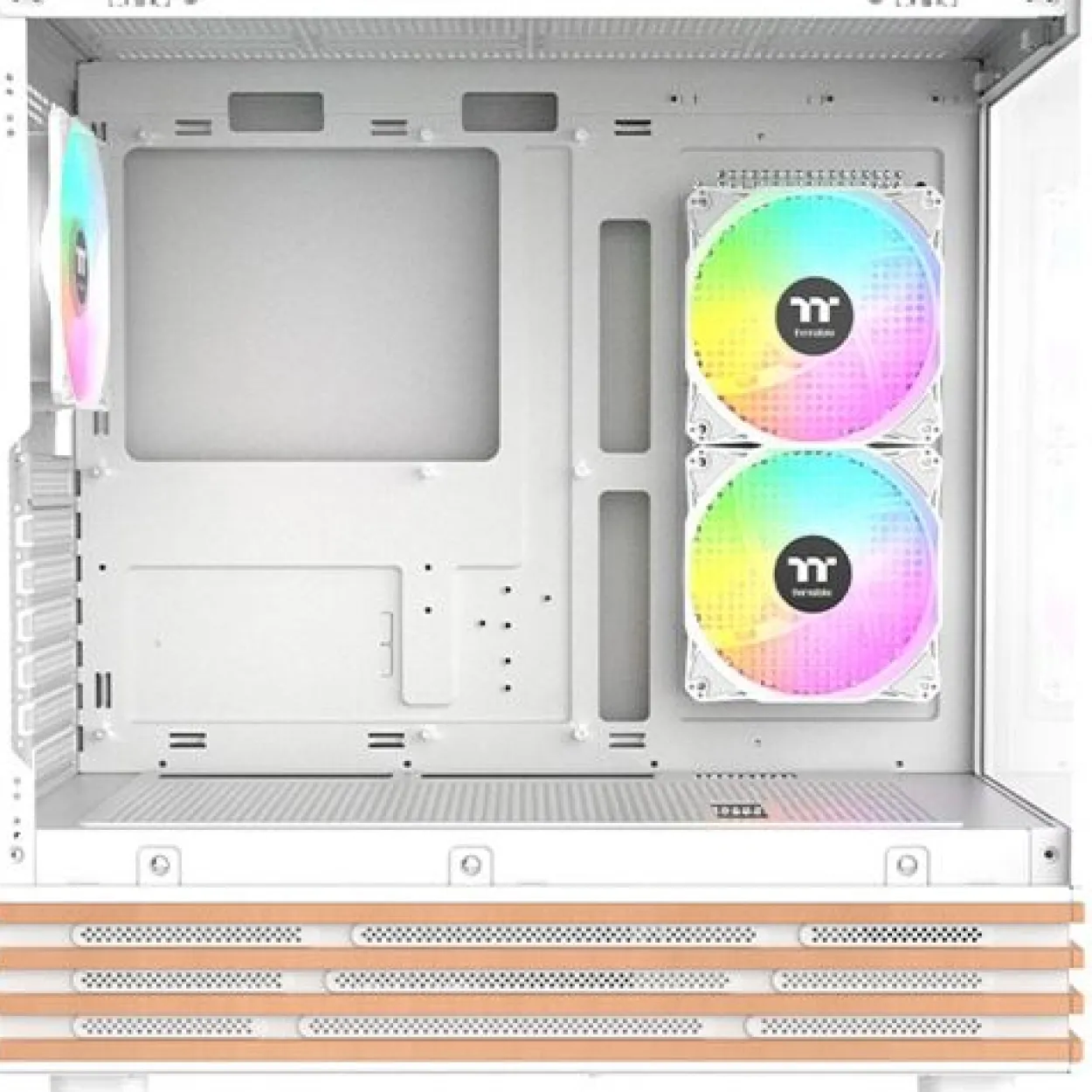 Thermaltake View 270 Plus WS ARGB Snow Midi Tower ohne Netzteil weiss/braun