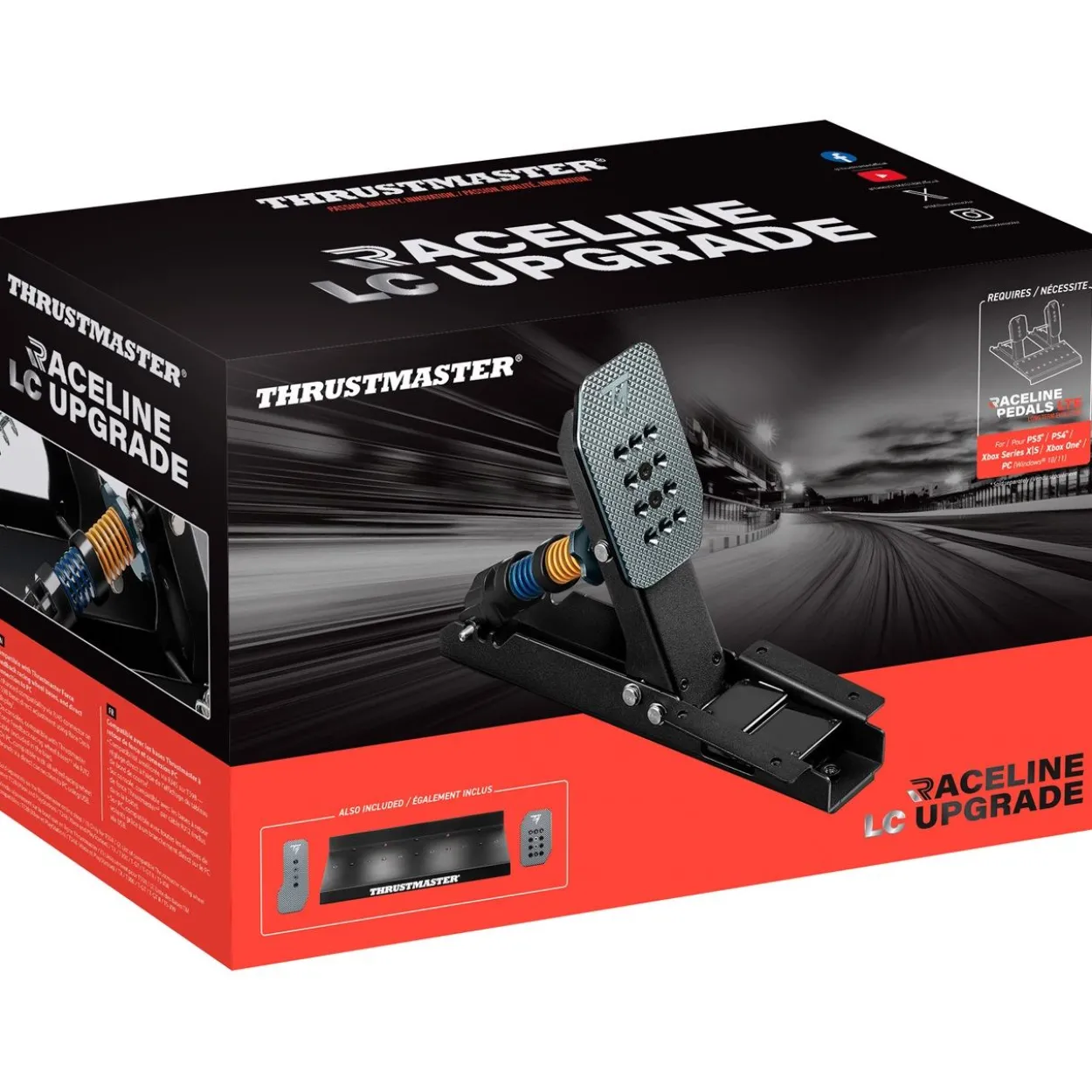Thrustmaster Raceline LC Upgrade Pedalset-Erweiterung, 100kg Load-Cell-Bremse - schwarz