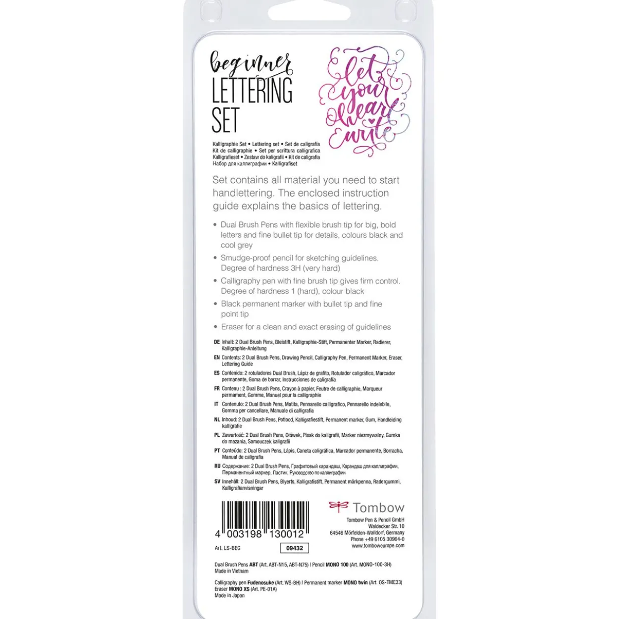 Tombow Handlettering-Set "beginner", 6er Set