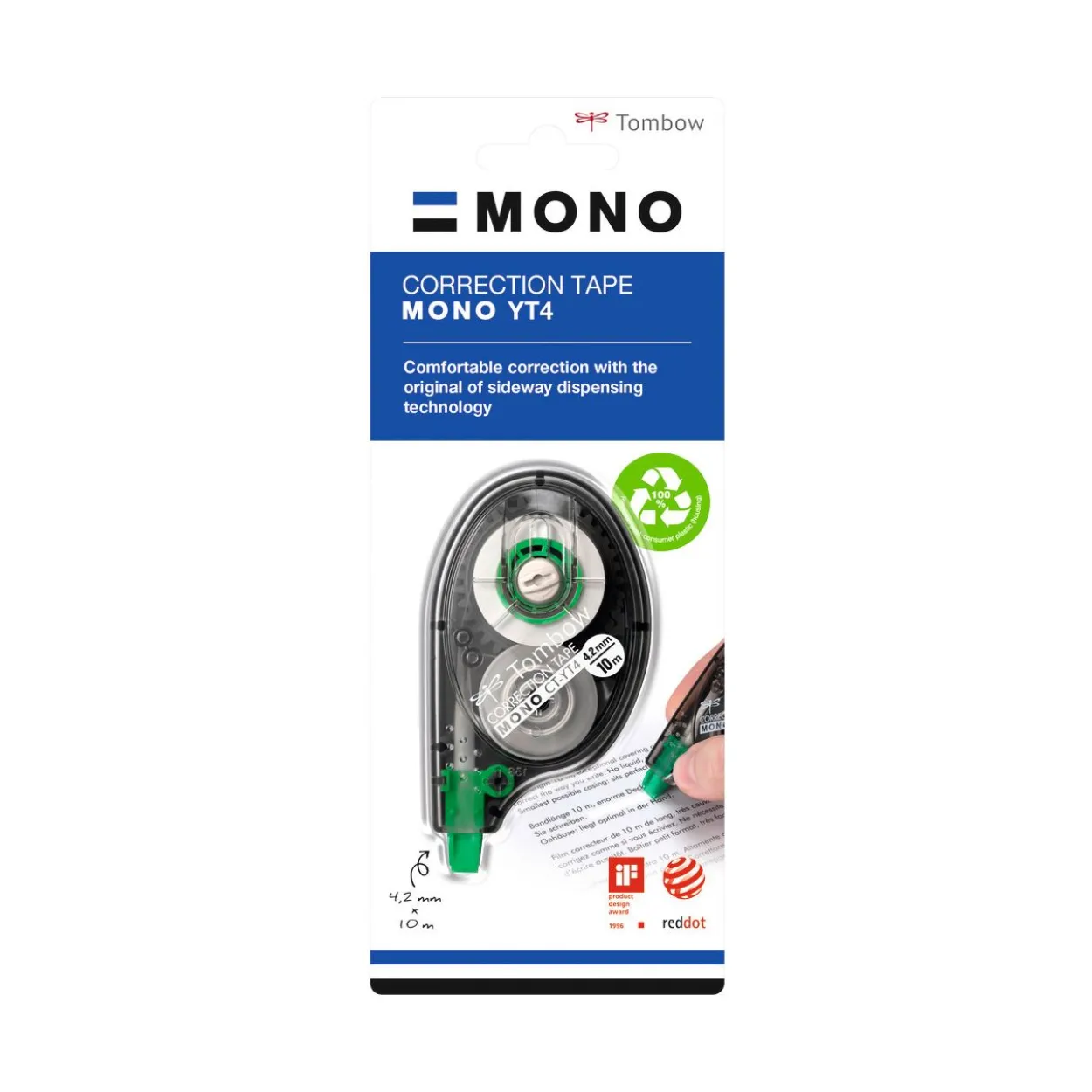 TOMBOW Korrekturroller "MONO CT-YT4", 4,2 mm x 10 m