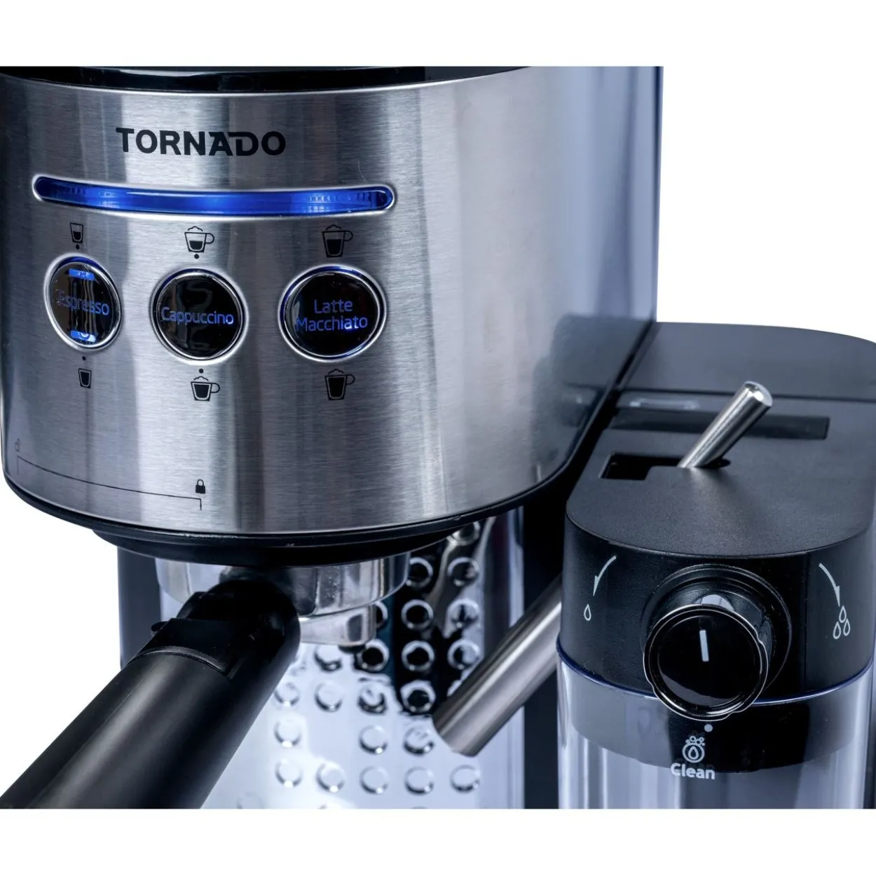 Tornado Siebträgermaschine TCM-14125 Edelstahl und Schwarz