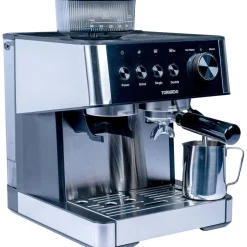 Tornado Siebträgermaschine TCM-5431-GS Edelstahl und Schwarz