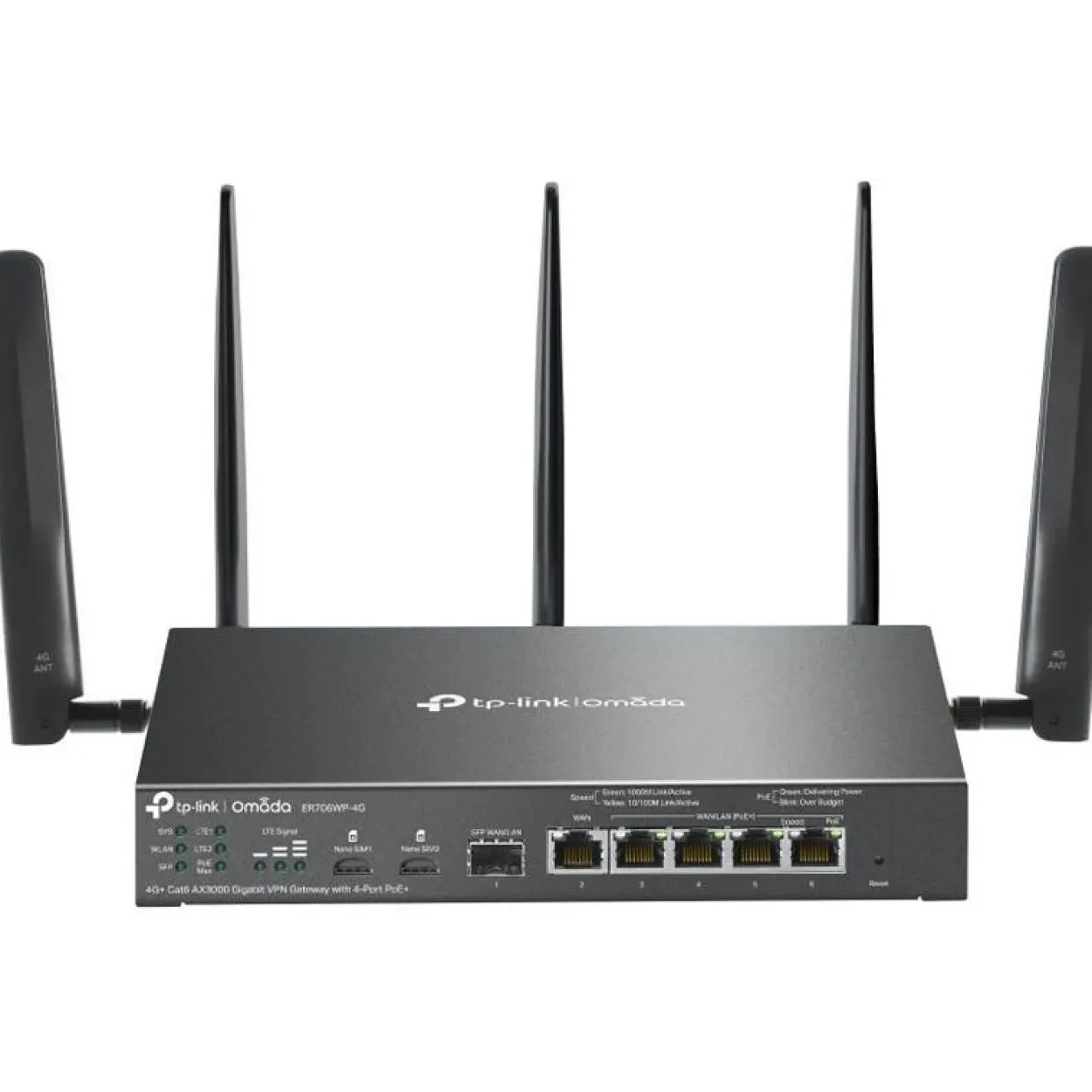 TP-Link 4G+ CAT6 AX3000 1G VPN GATEWAY 2X 1G WAN 4X 1G LAN 2X SIM
