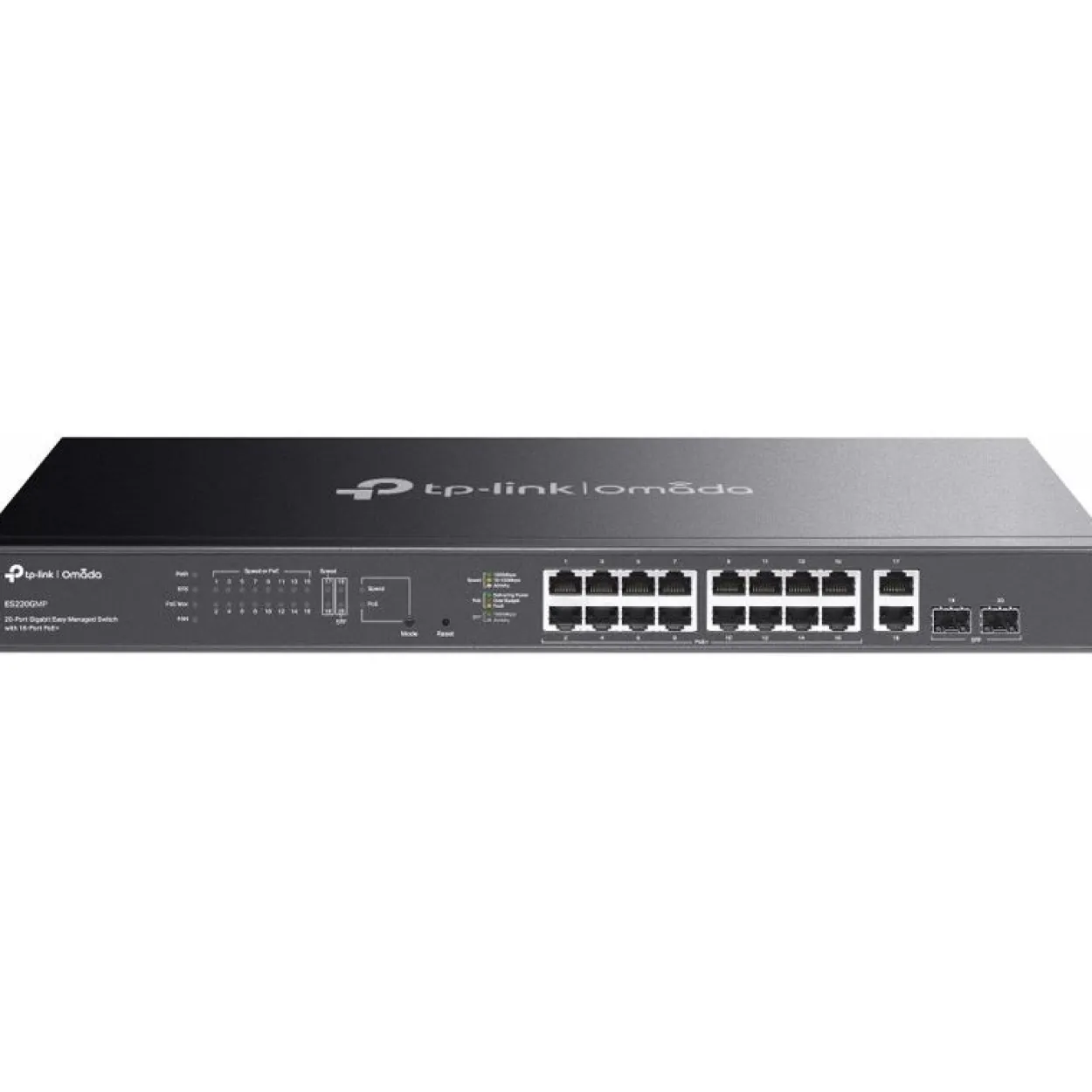 TP-LINK 20-PORT 1G EASY MANAGED SWITCH 16-PORT POE+ 250 W POE POWER